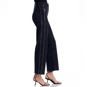 Frame Denim Black Straight Leg Jeans